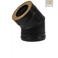 Сэндвич-колено BLACK (AISI 430 0,8мм/оц) 45° 2 секции д.150х250